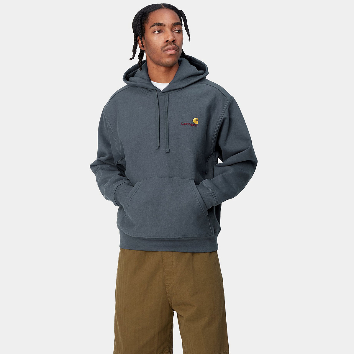 Carhartt WIP American Script Hooded Sweater Zeus Carhartt WIP American Script Hooded Sweater Zeus
