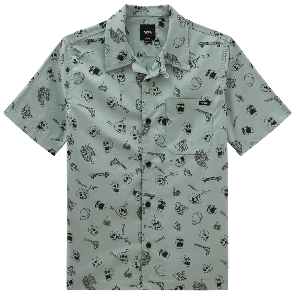 Vans Kids Skeleton Shirt Iceberg Green Vans Kids Skeleton Shirt Iceberg Green