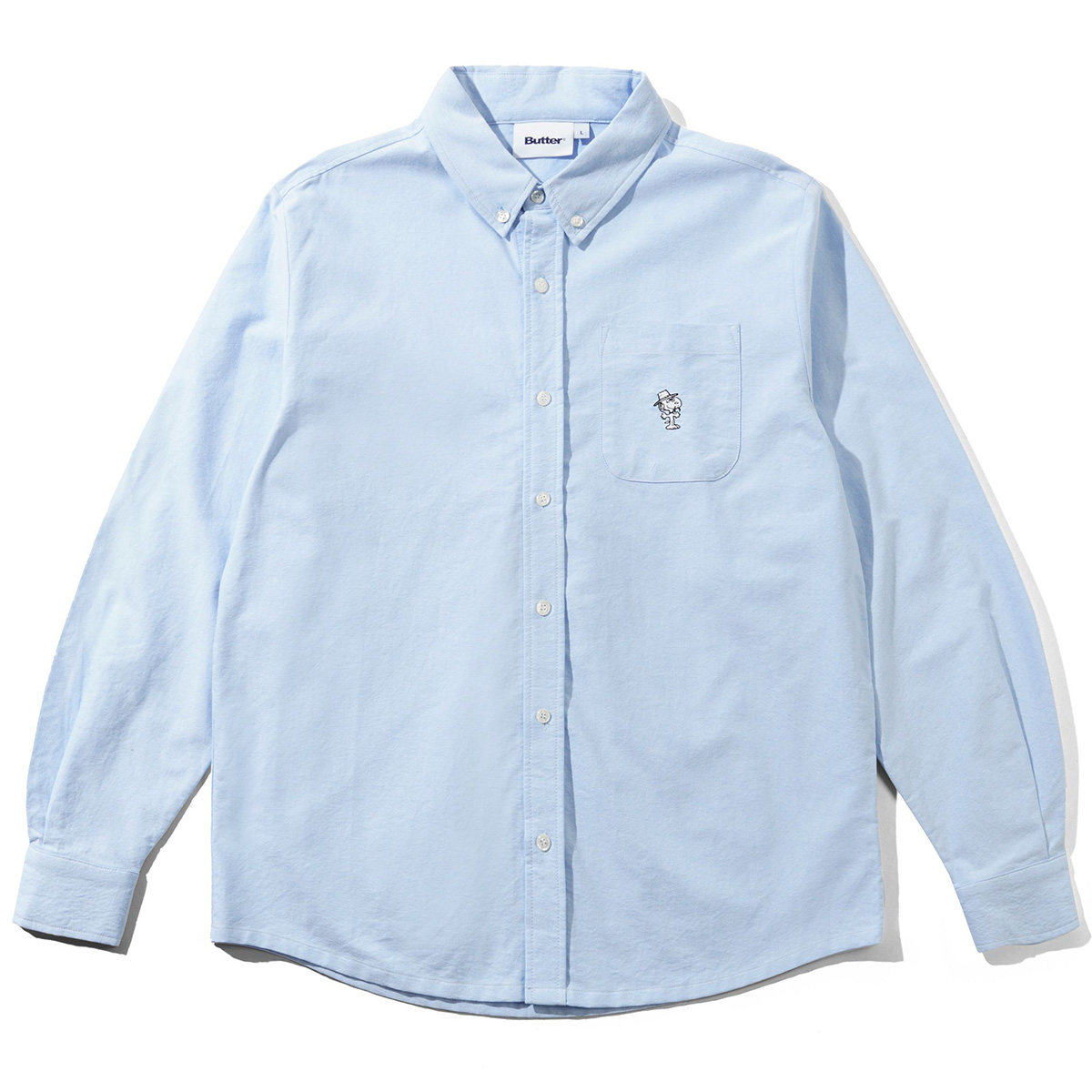 Butter Goods x Peanuts Spike Oxford Shirt Blue