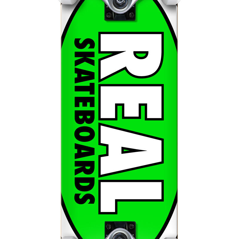 Real Classic Oval Green LG Complete Skateboard 8.0