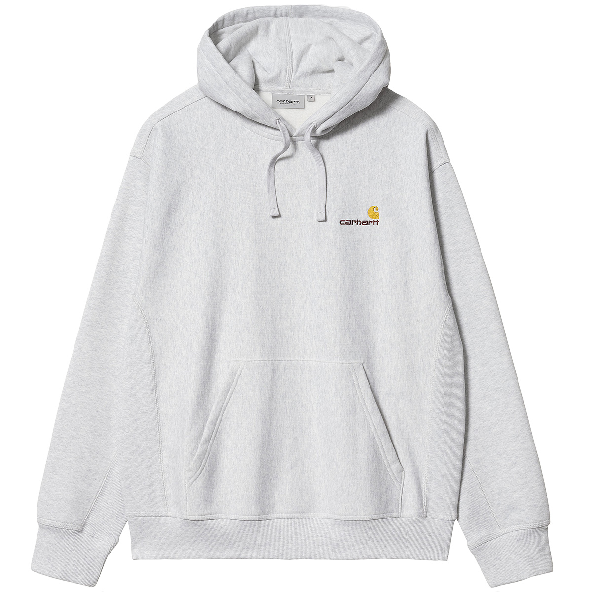 Carhartt WIP Hooded American Script Sweater Ash Heather Carhartt WIP Hooded American Script Sweater Ash Heather