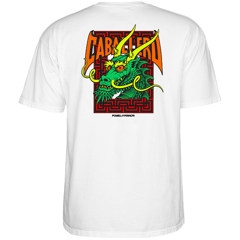 Powell Peralta Cab Street Dragon T-Shirt White Powell Peralta Cab Street Dragon T-Shirt White