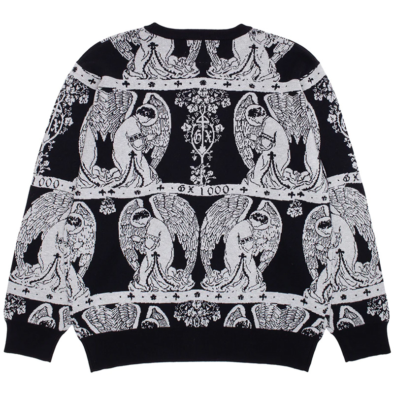 GX1000 Jacquard Crewneck Sweater Grey GX1000 Jacquard Crewneck Sweater Grey