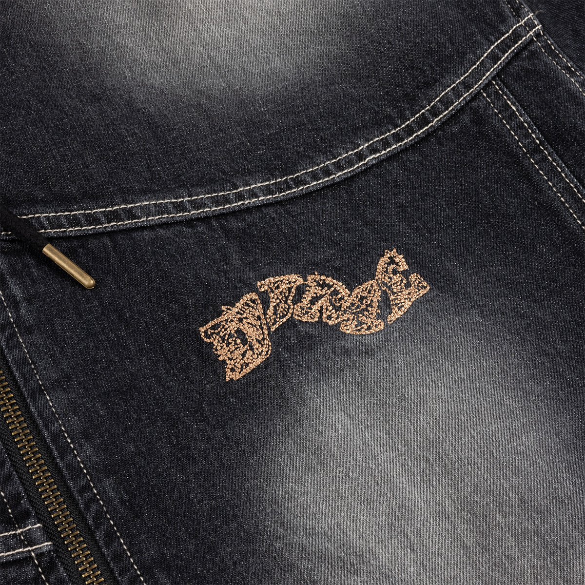Dime Hooded Utility Jacket Sandblasted Black