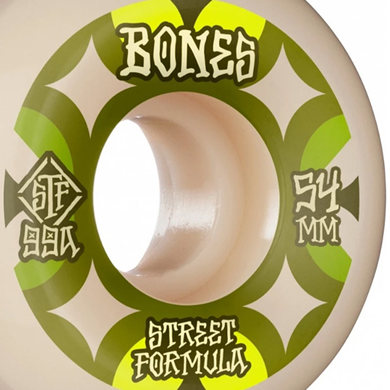 Bones STF Retros V5 Sidecut Wheels 99a White 54mm