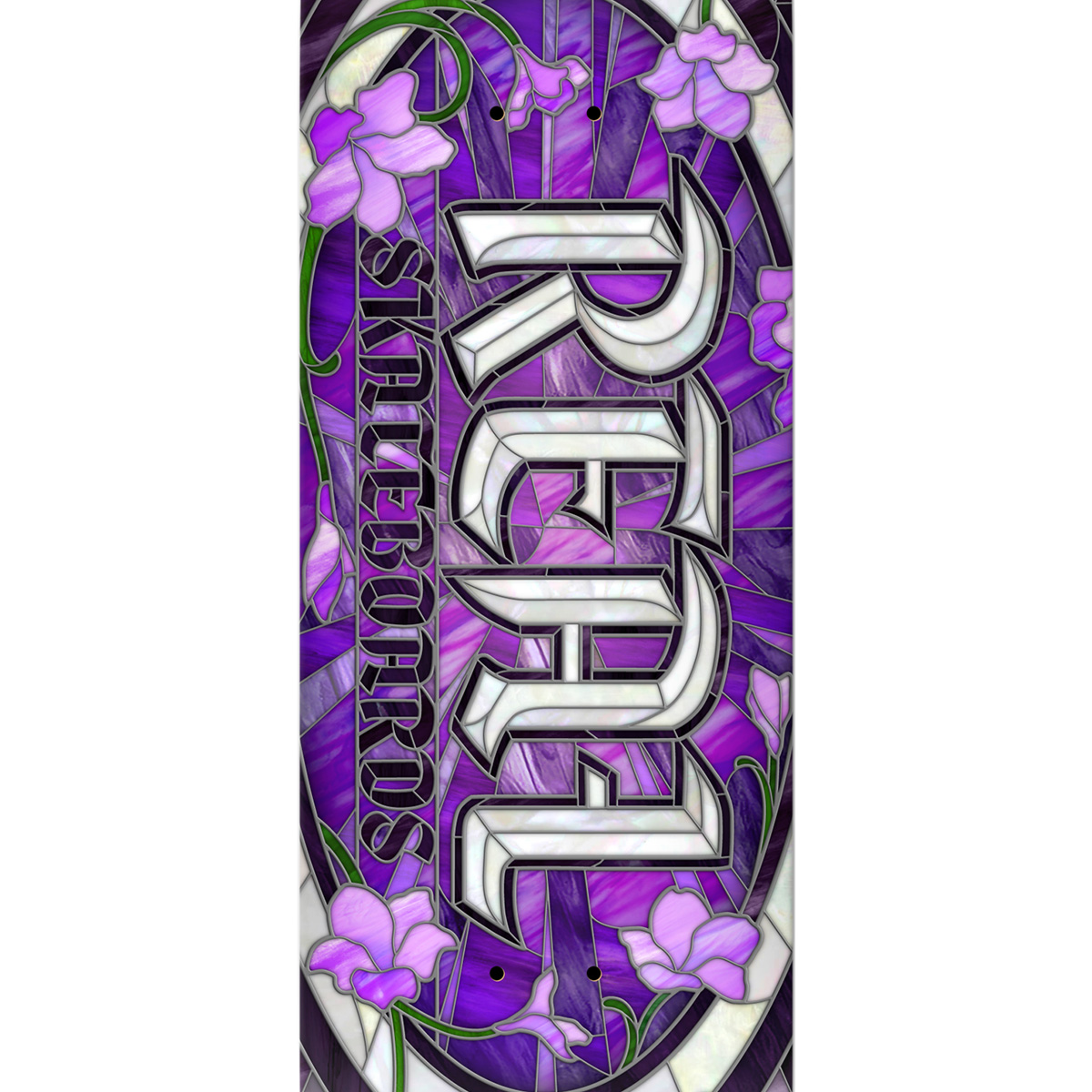 Real Cathedral Oval Skateboard Deck Purple 8.25