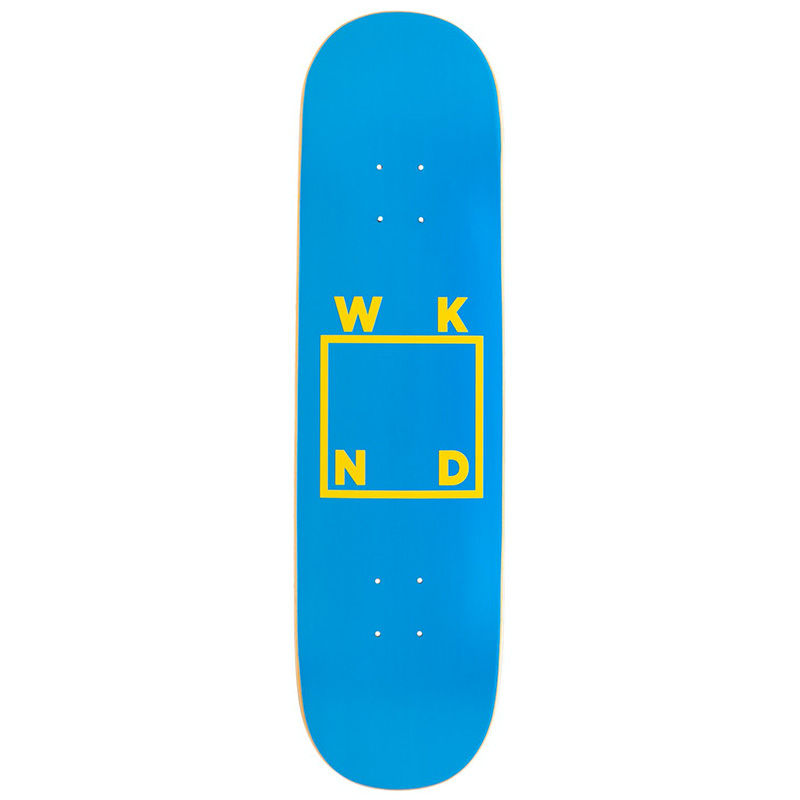 WKND Logo Skateboard Deck Blue Yellow 8.125