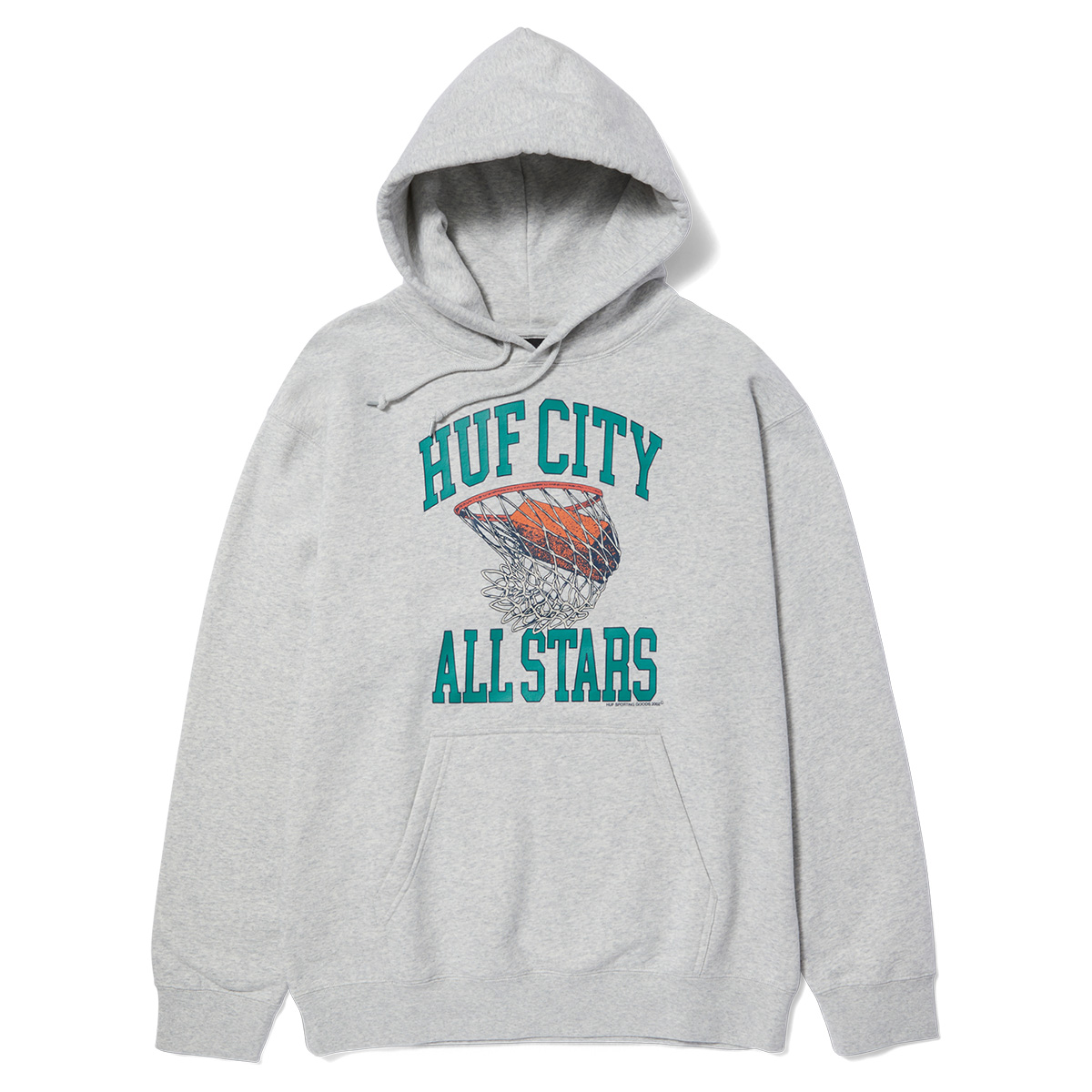 HUF Swish Hooded Sweater Heather Grey