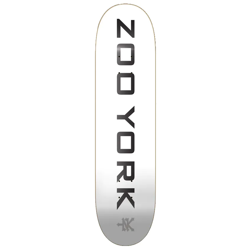 Zoo York OG 95 Logo Block Skateboard Deck White/Black 8.0