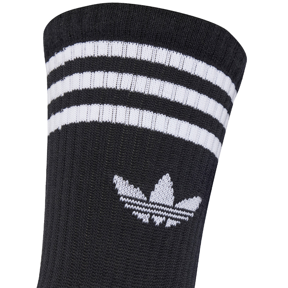 Adidas 3s Crew Socks 3 Pack Black/Black/Black