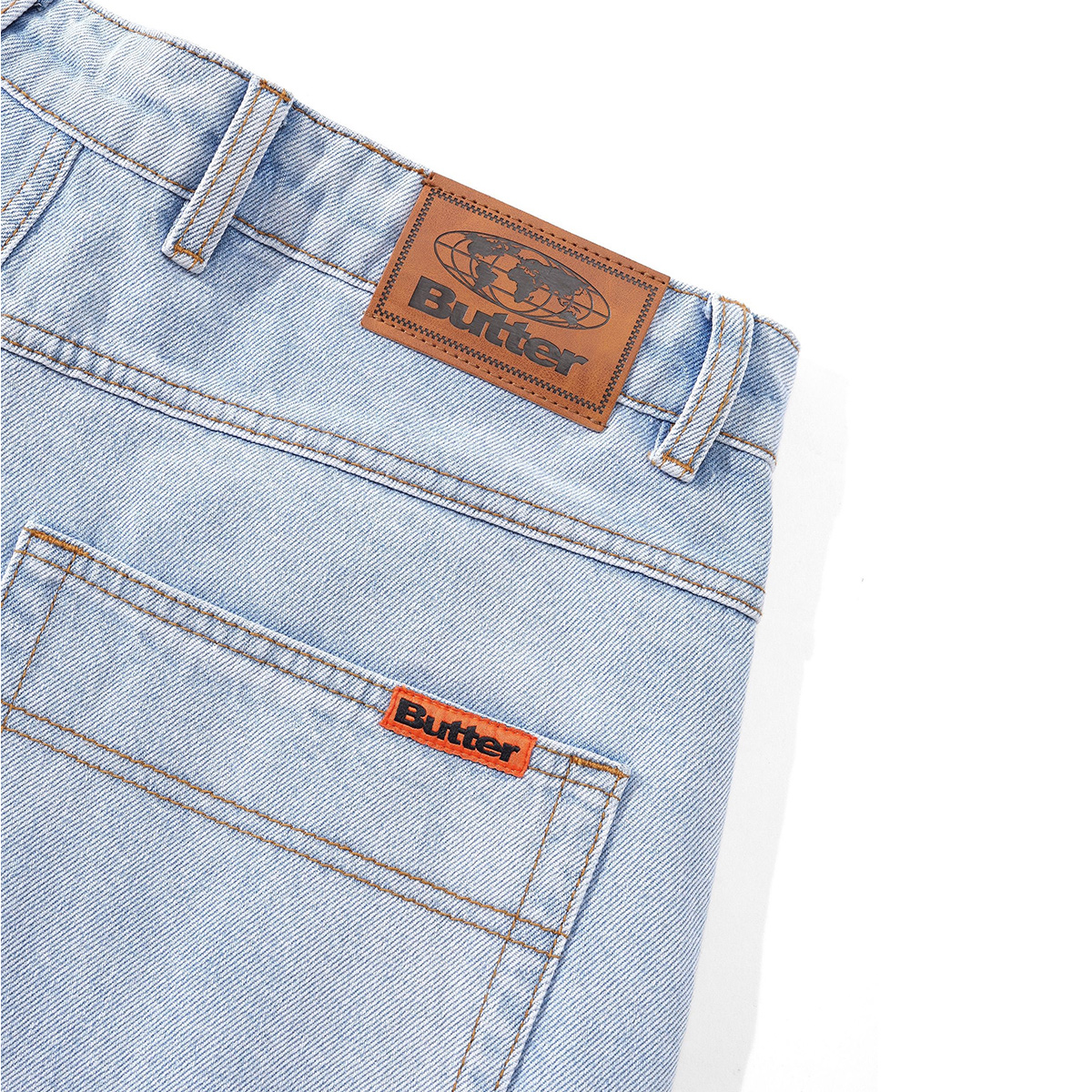 Butter Goods Baggy Denim Shorts Light Blue Butter Goods Baggy Denim Shorts Light Blue