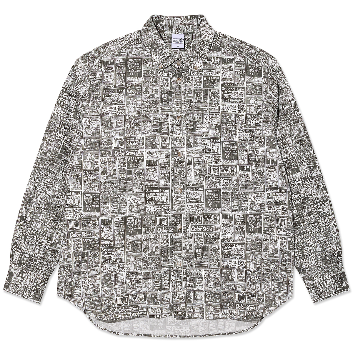 Polar Ben Longsleeve Shirt Newspaper Light Grey
