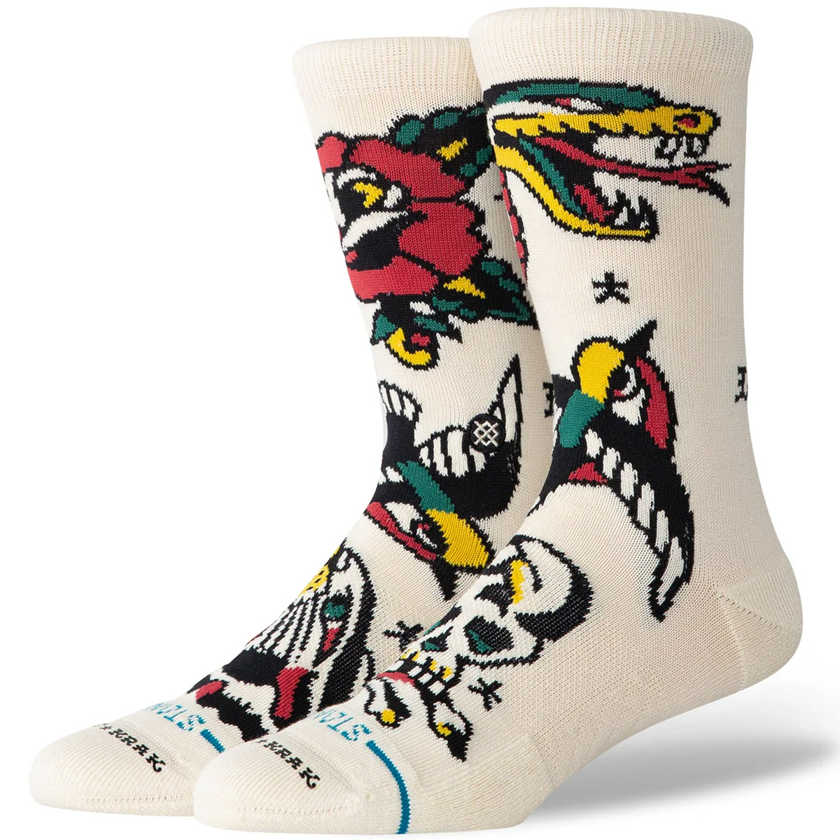 Stance Flash Crew Socks Canvas