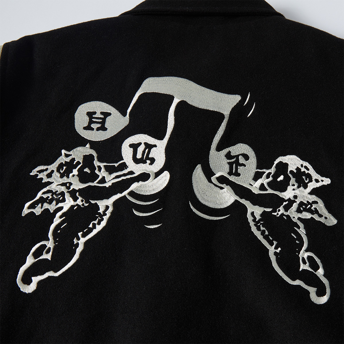 HUF Song Varsity Jacket Black HUF Song Varsity Jacket Black