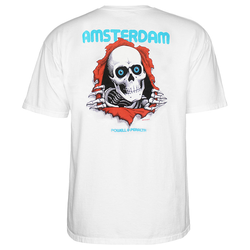 Powell Peralta Amsterdam Ripper T-Shirt White Powell Peralta Amsterdam Ripper T-Shirt White
