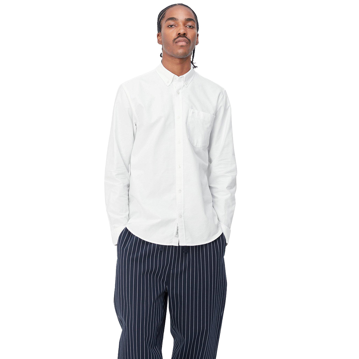 Carhartt WIP C-Logo Longsleeve Shirt White/White