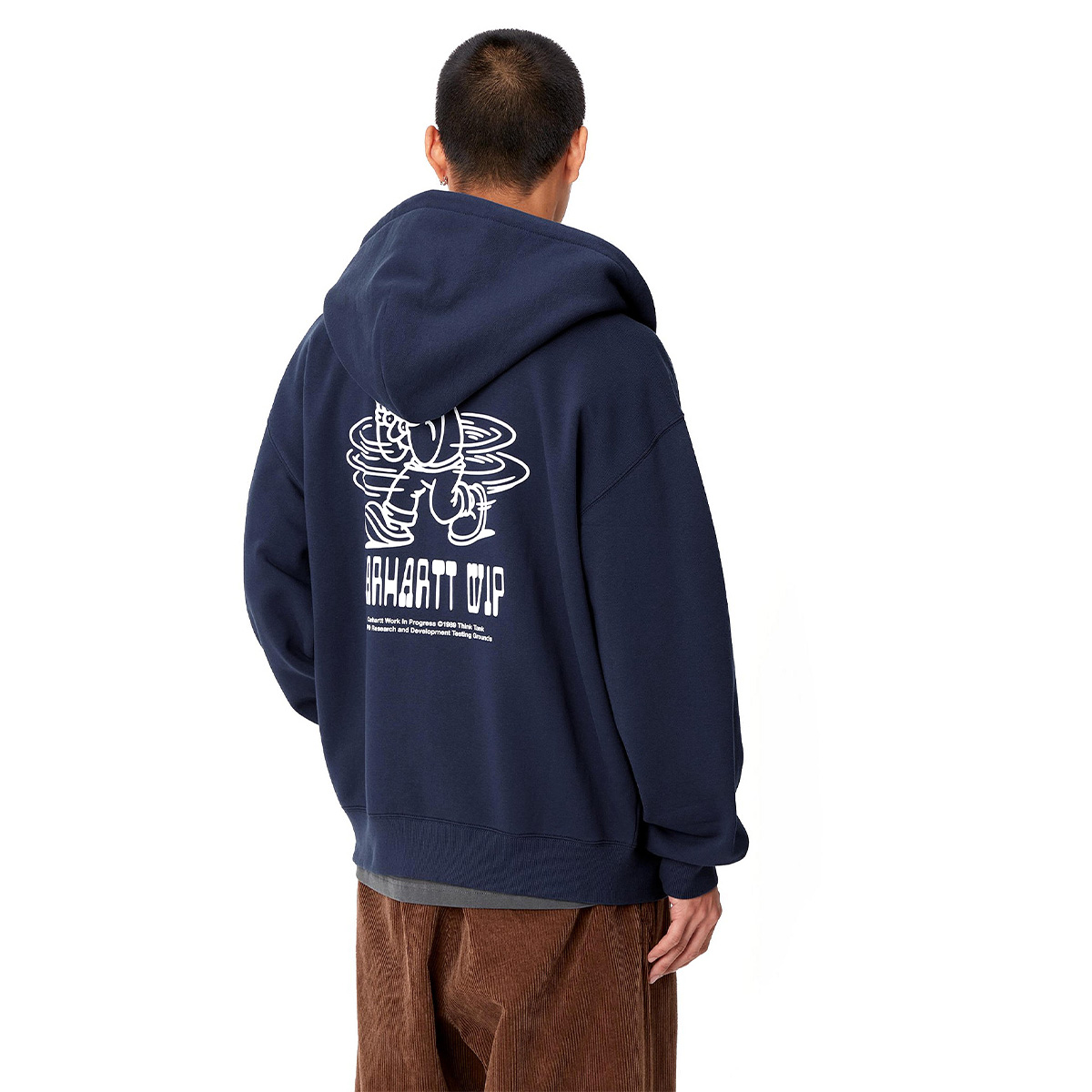 Carhartt WIP Hooded Think Tank Sweat Jacket Blue/White Carhartt WIP Hooded Think Tank Sweat Jacket Blue/White