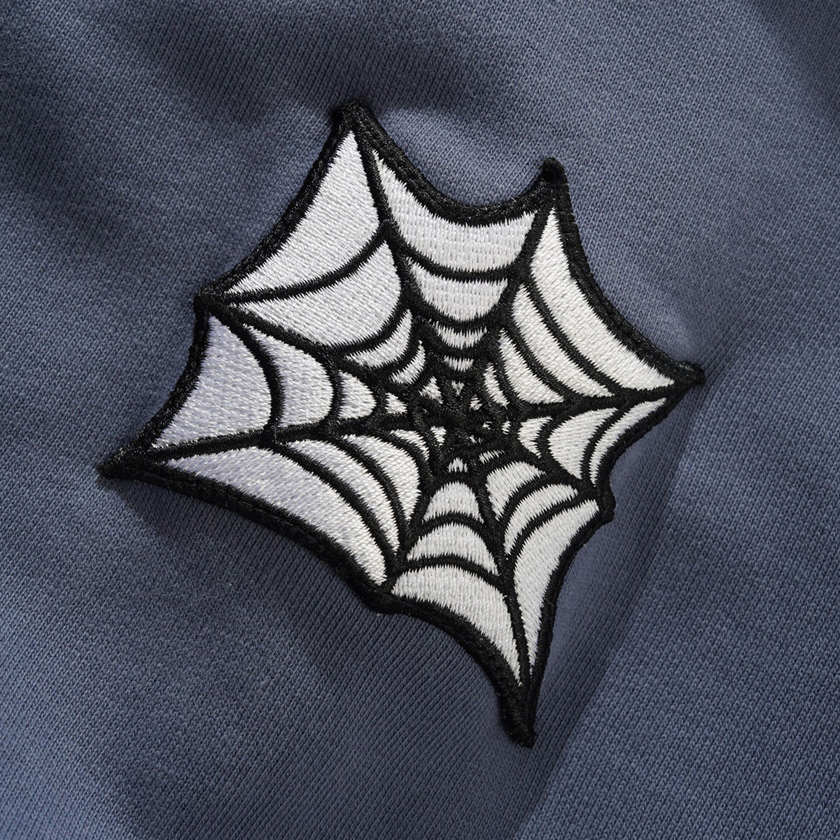 Cash Only Service Zip-Thru Hooded Sweater Washed Navy