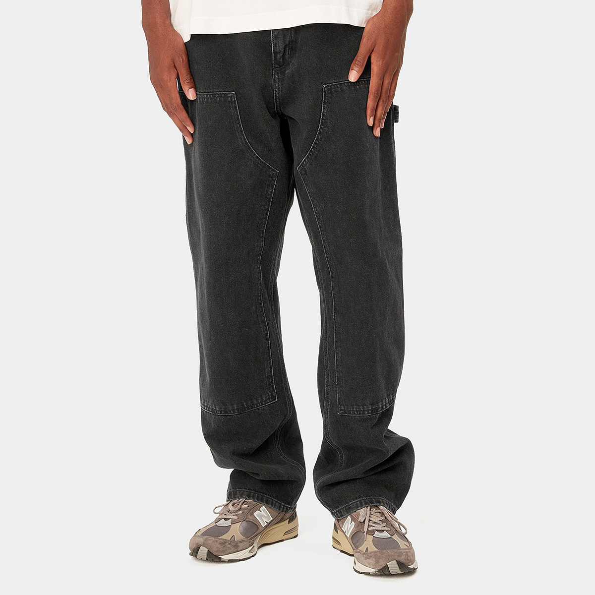 Carhartt WIP Double Knee Pant Black Stone Washed Carhartt WIP Double Knee Pant Black Stone Washed