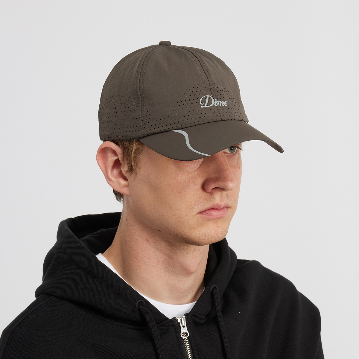 Dime Cursive Tech Cap Charcoal