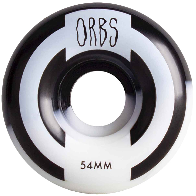 Orbs Apparitions Round Wheels 99A Black/White Split 54mm