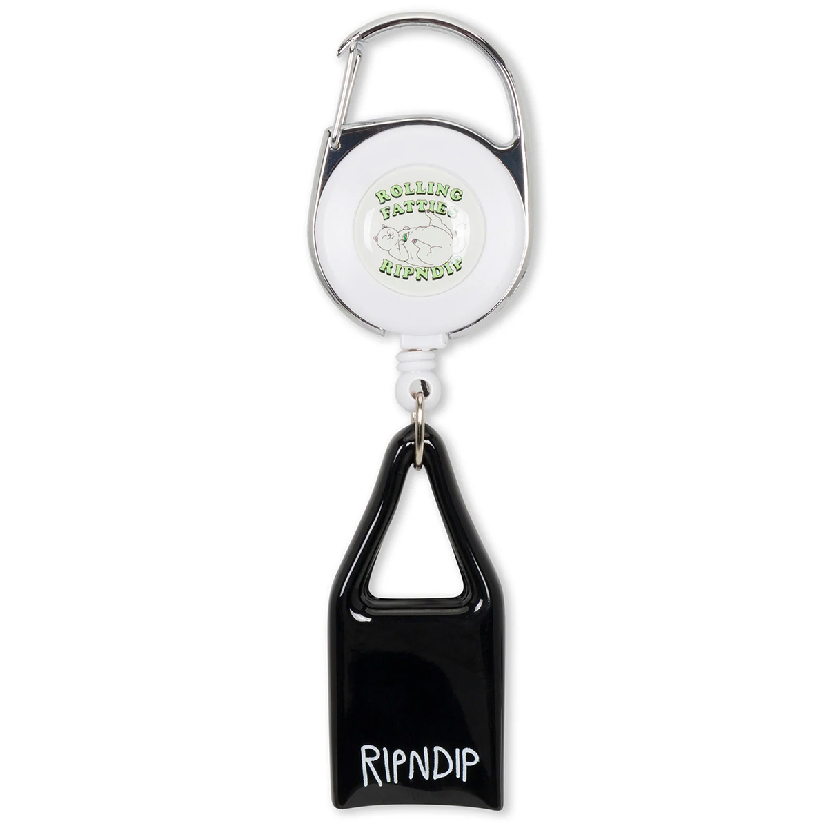 RipnDip Rolling Fatties Lighter Leash Keychain Silver/Black