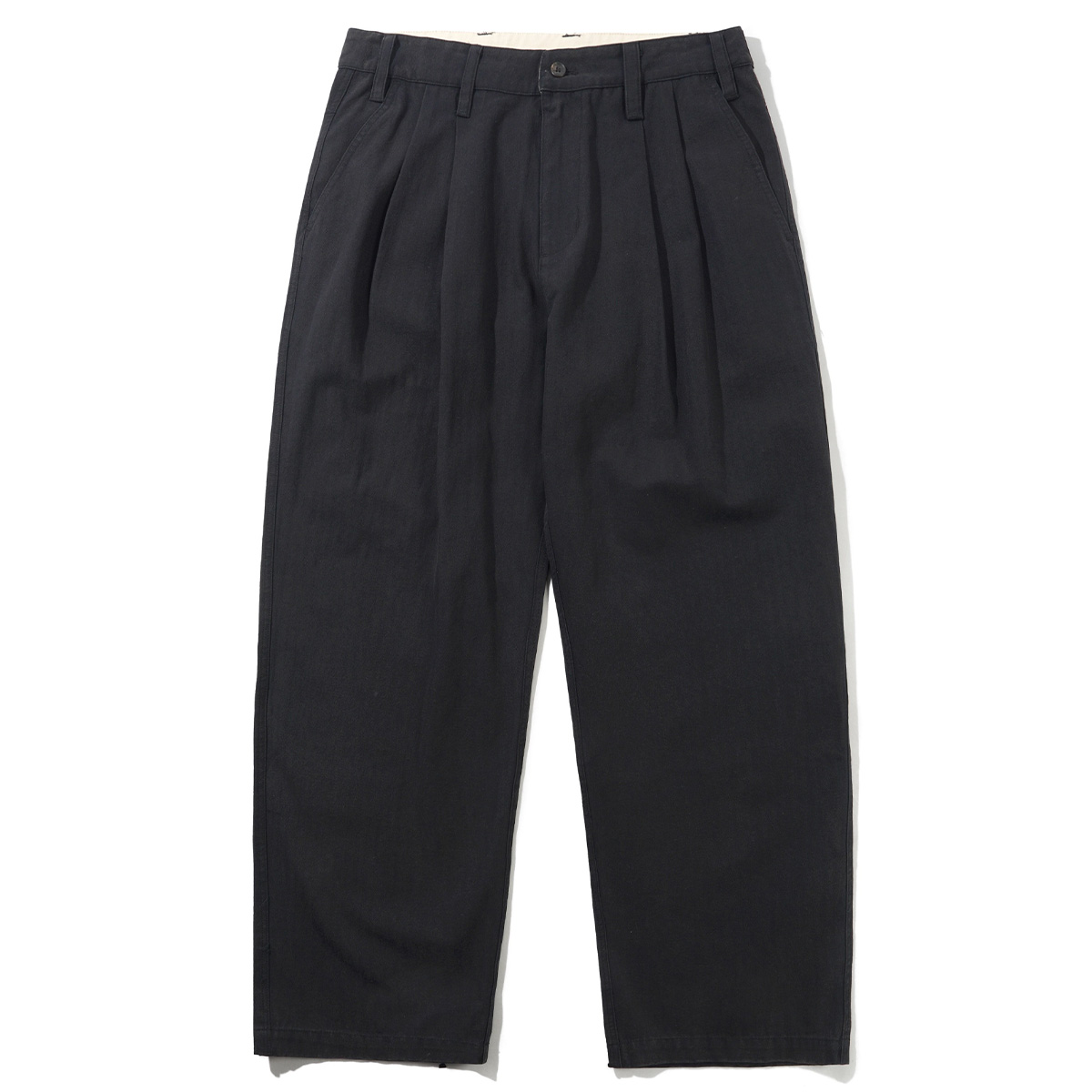 Butter Goods Pleated Trousers Washed Black