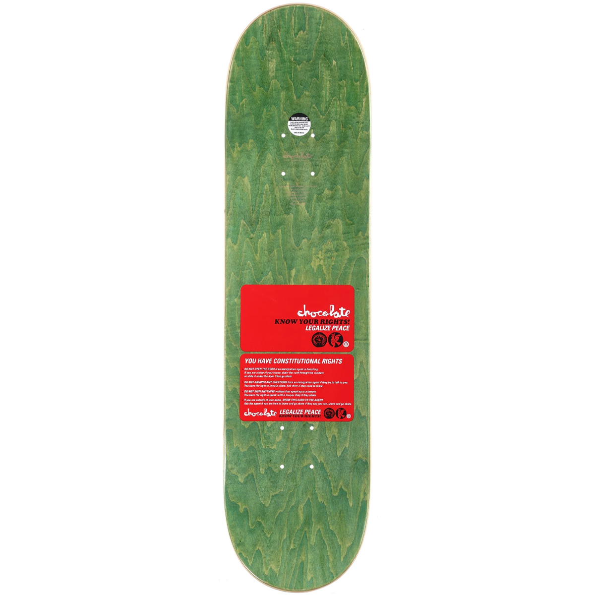 Chocolate Alvarez Know Your Rights Skateboard Deck 8.25