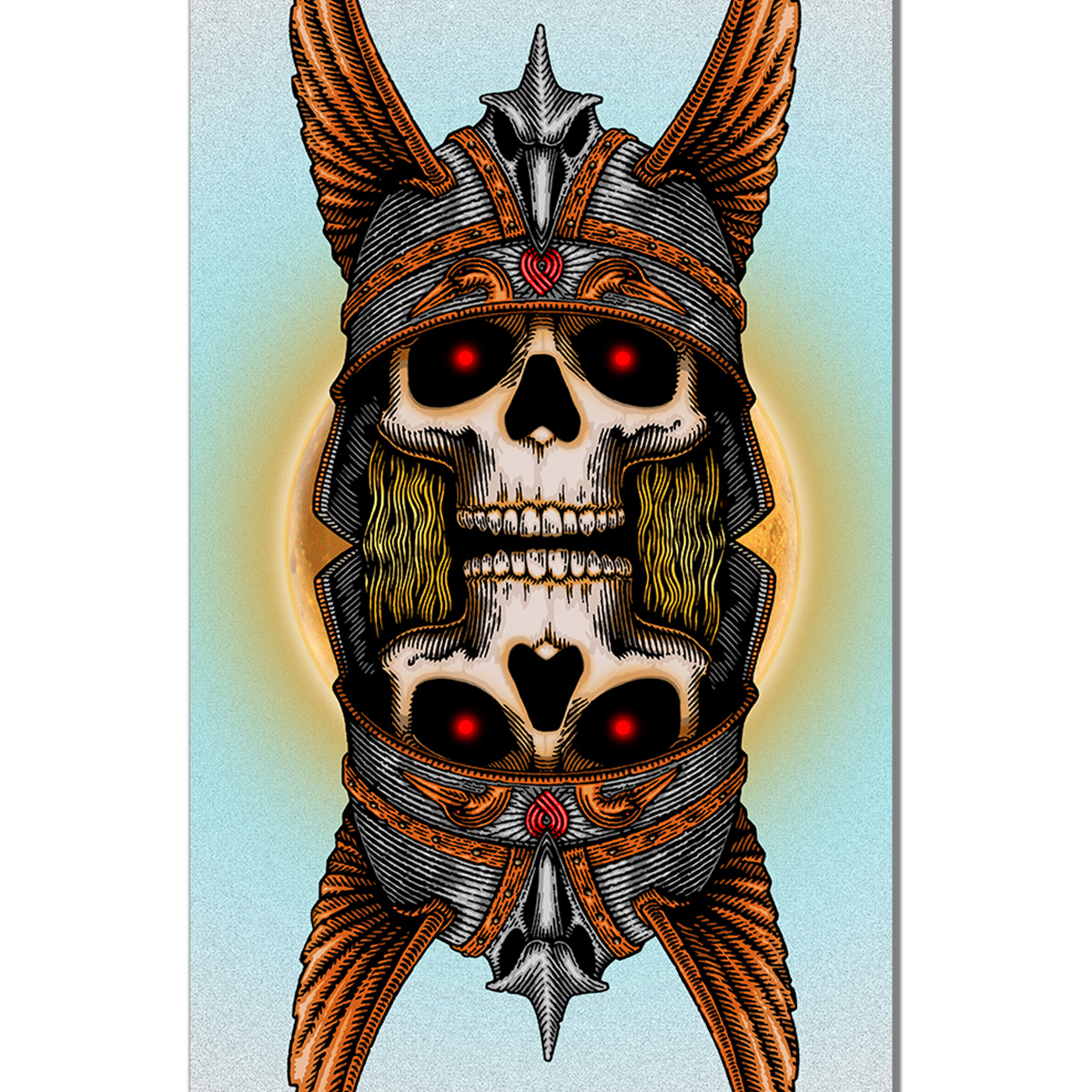Powell Peralta Andy Anderson Skull Egg Griptape Sheet Clear 10.5