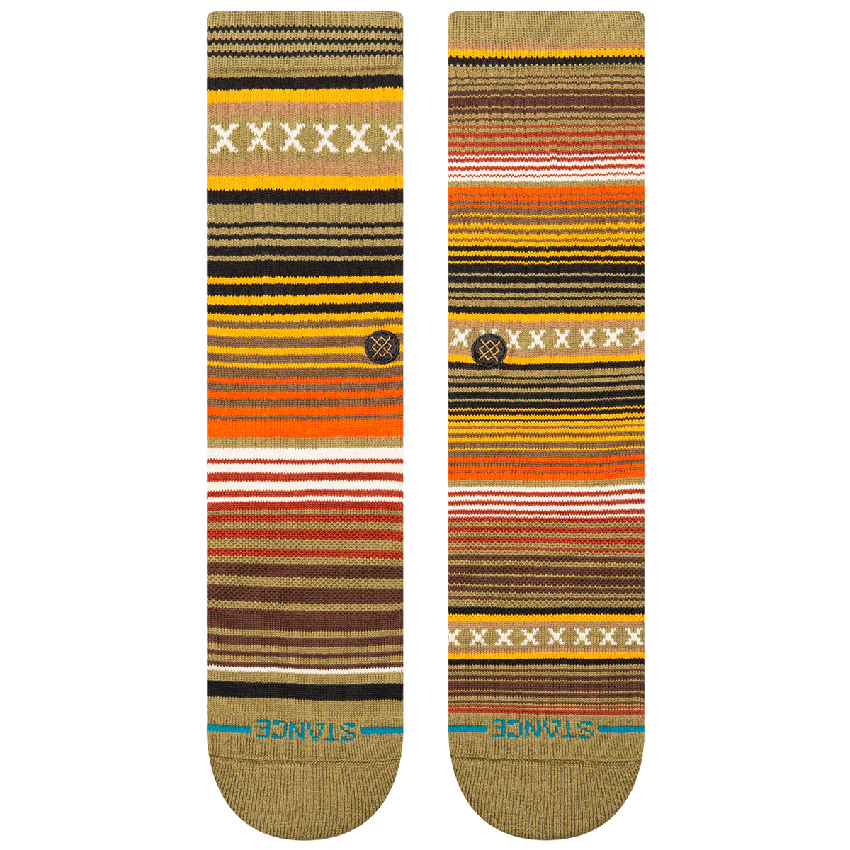 Stance Curren St Crew Socks Chive Stance Curren St Crew Socks Chive