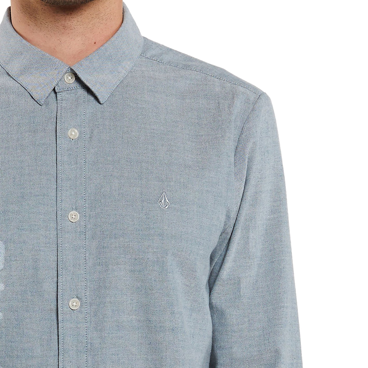 Volcom Oxford Stretch Longsleeve Shirt Rincon Blue