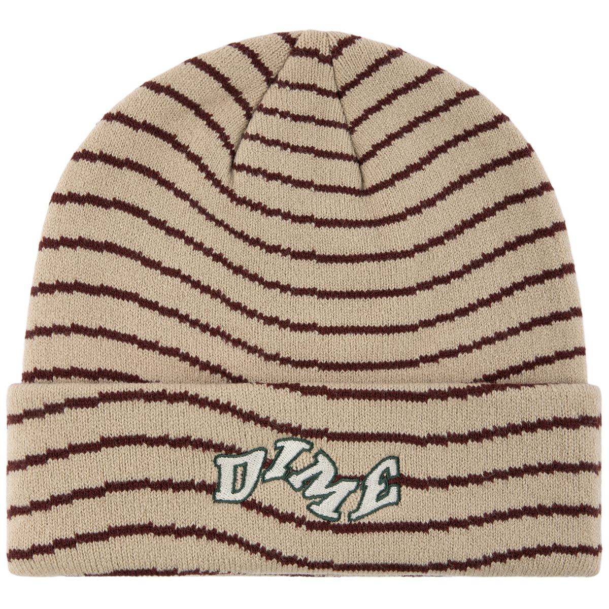 Dime College Wave Cuff Beanie Tan Dime College Wave Cuff Beanie Tan