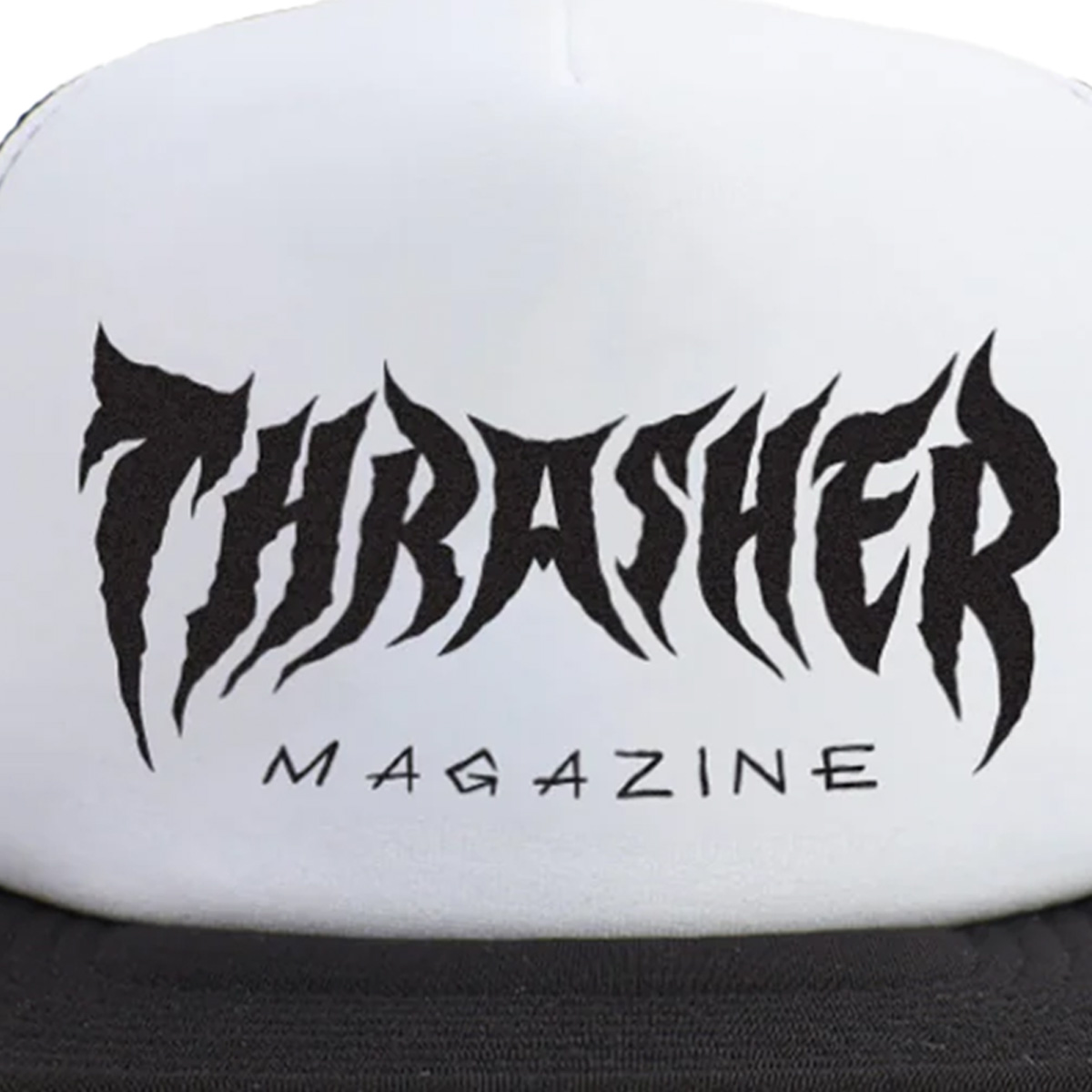 Thrasher Metal Trucker Hat Black/White/Black Thrasher Metal Trucker Hat Black/White/Black