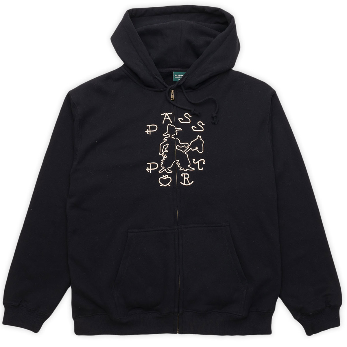 Pass-Port Cowpoke Organic Fleece Zip Hoodie Black Pass-Port Cowpoke Organic Fleece Zip Hoodie Black