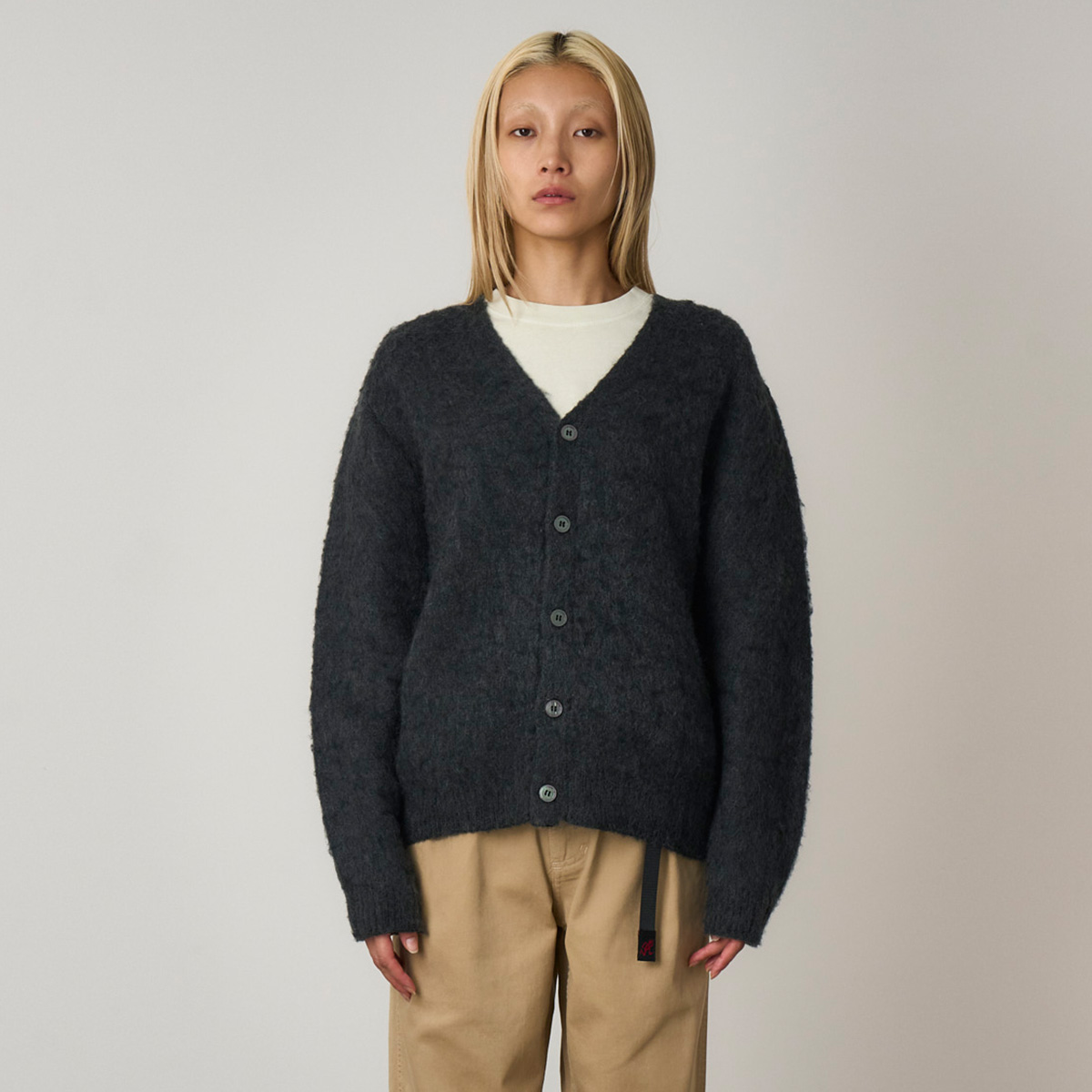 Gramicci Mohair Cardigan Charcoal