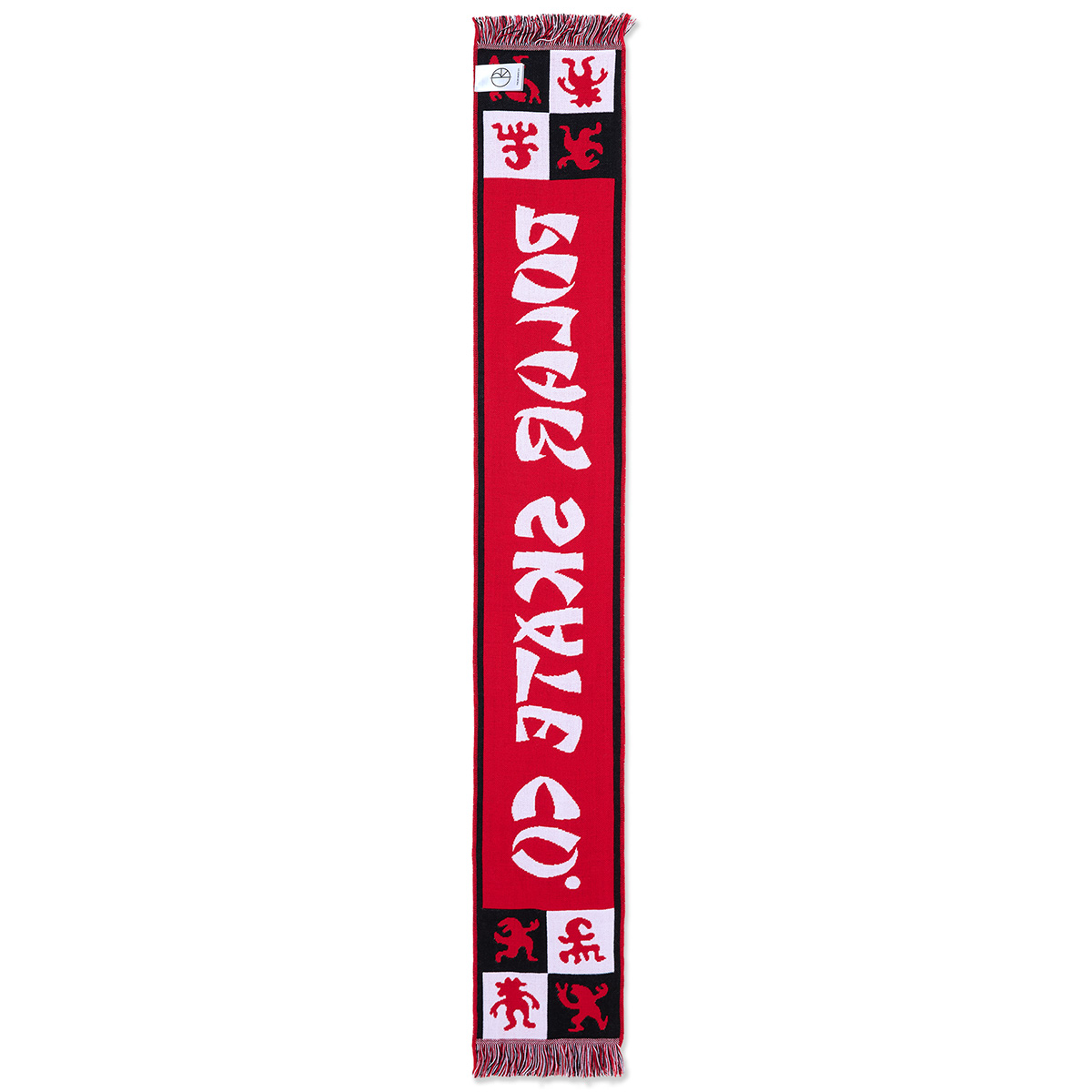 Polar Checkers Football Scarf Red