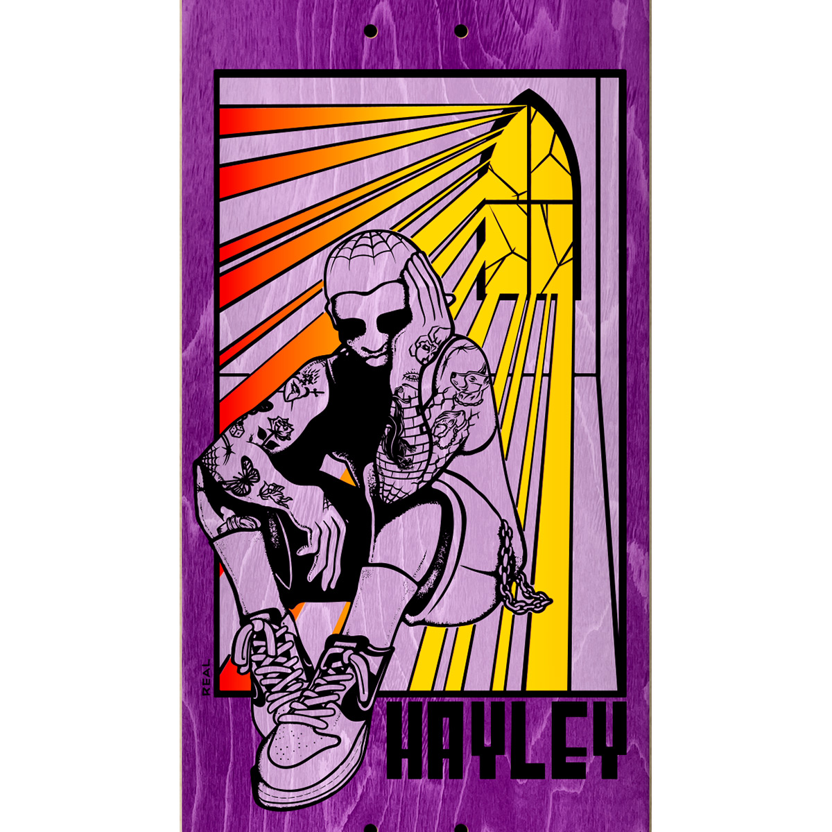 Real Hayley Stained Skateboard Deck 8.5