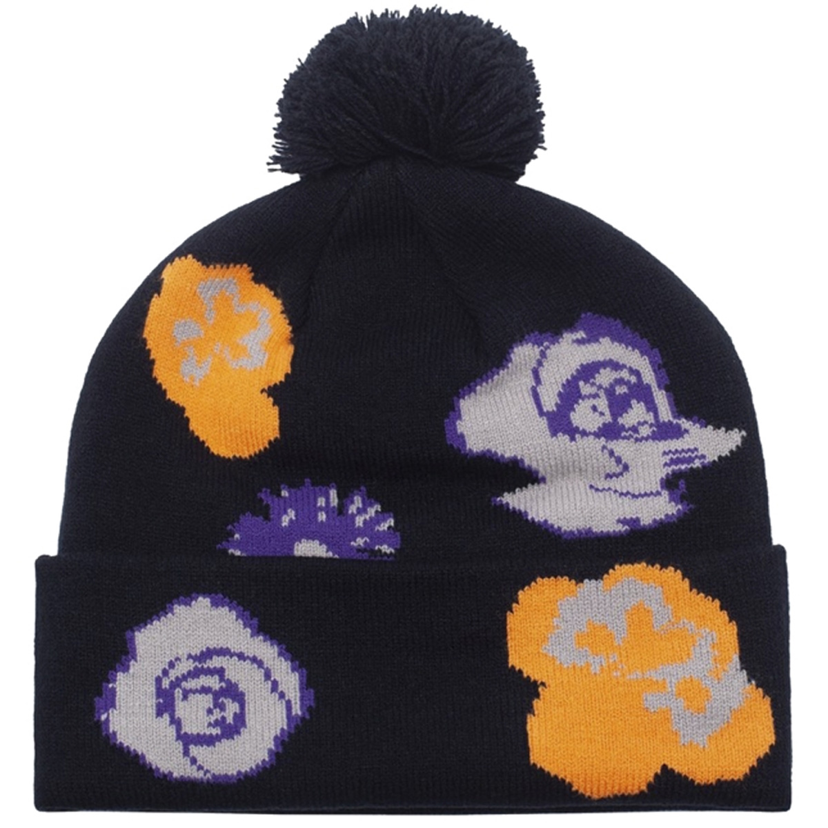 Fucking Awesome Botanical Ball Beanie Black