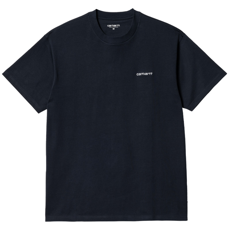 Carhartt WIP Script Embroidery T-Shirt Atom Blue/White Carhartt WIP Script Embroidery T-Shirt Atom Blue/White