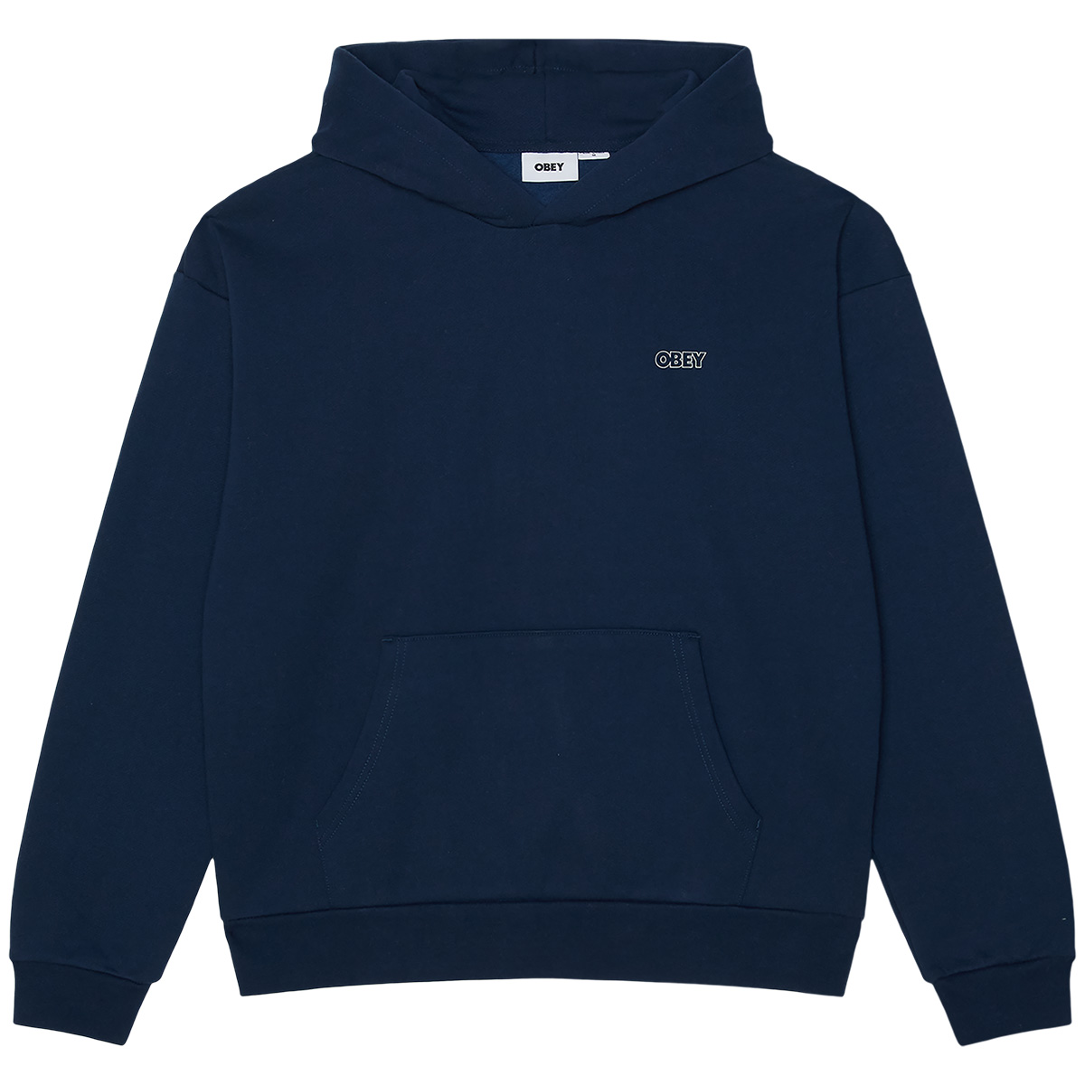 Obey Treble Extra Heavy Hooded Sweater Pageant Blue