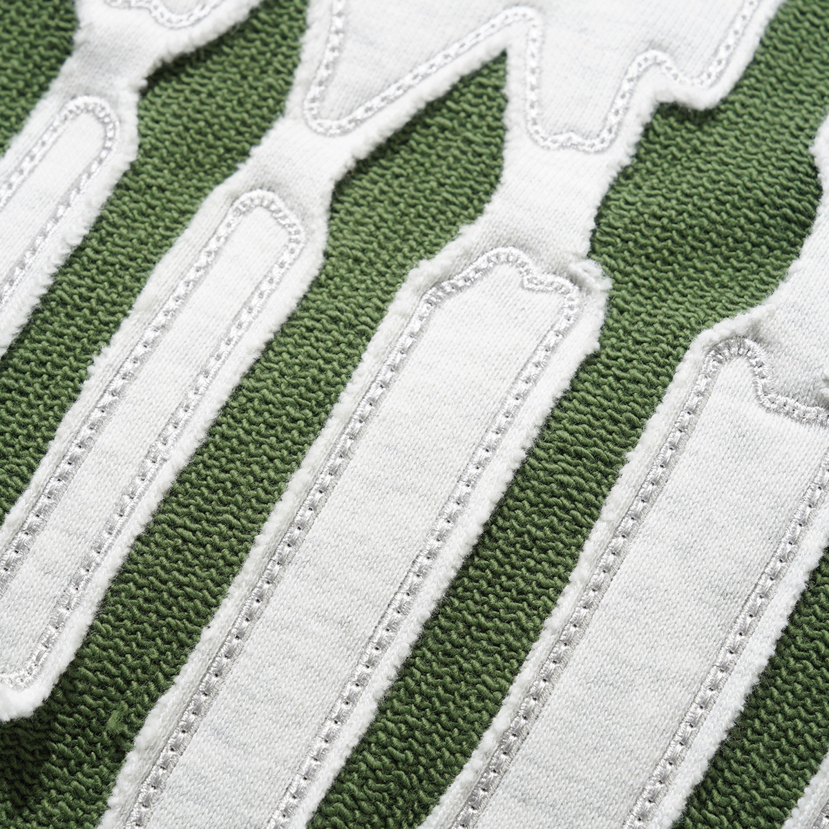 Butter Goods Cut Out Applique Crewneck Sweater  Ash