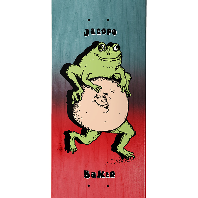 Baker Jacopo Carozzi Late For Something Skateboard Deck 8.25 Baker Jacopo Carozzi Late For Something Skateboard Deck 8.25