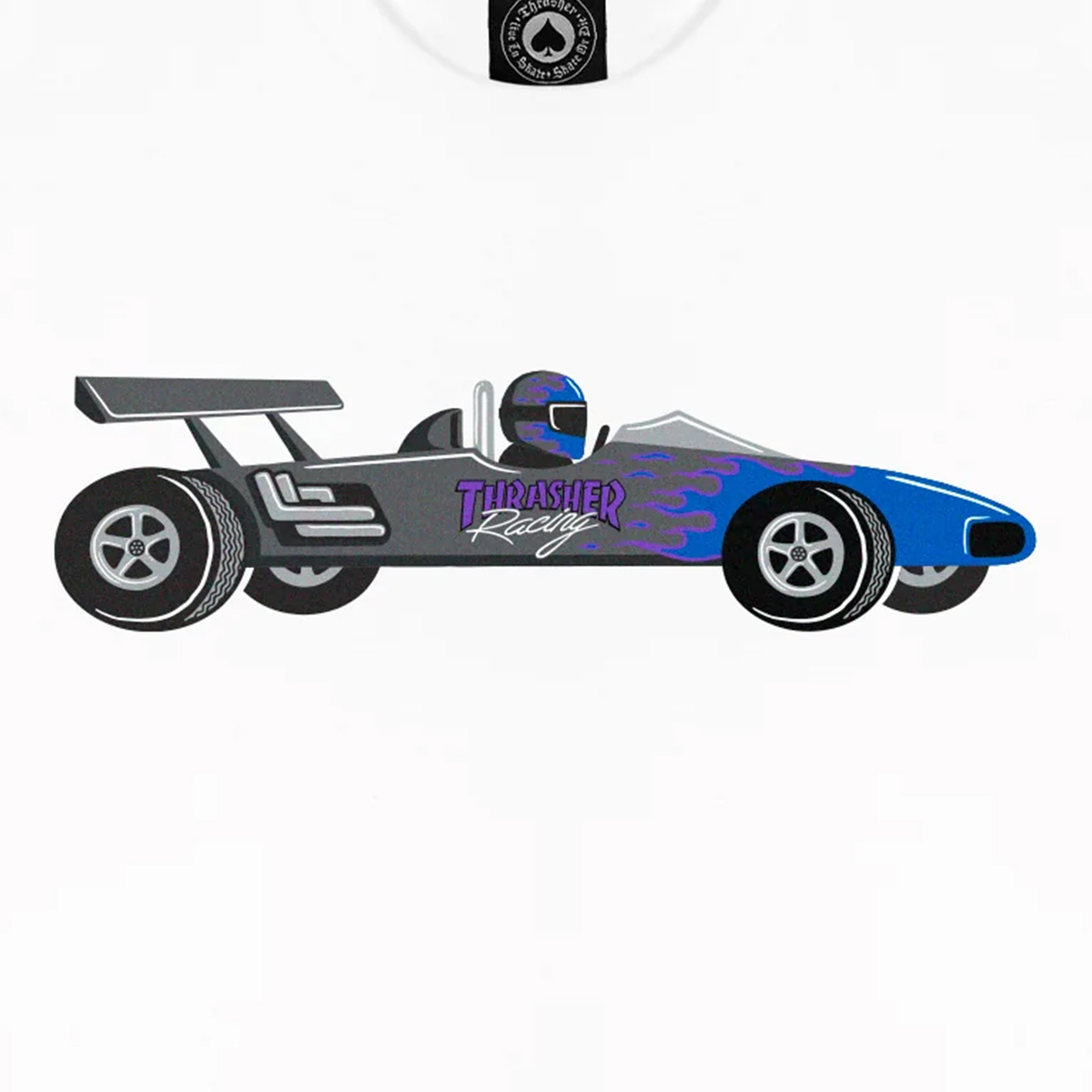 Thrasher Racecar T-Shirt White Thrasher Racecar T-Shirt White