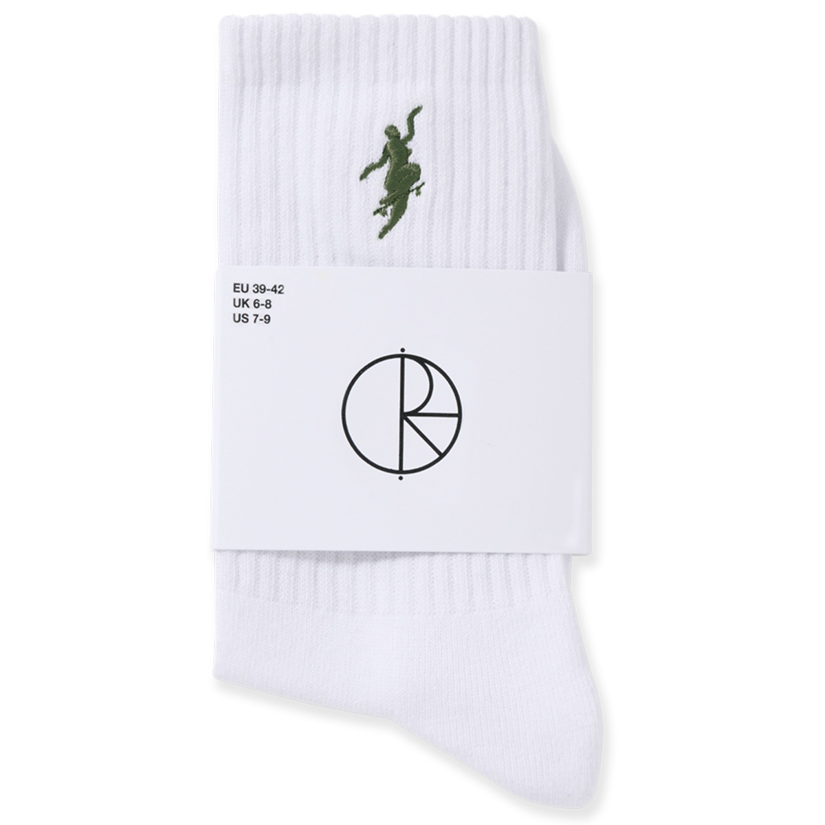 Polar No Comply Socks White/Army Green
