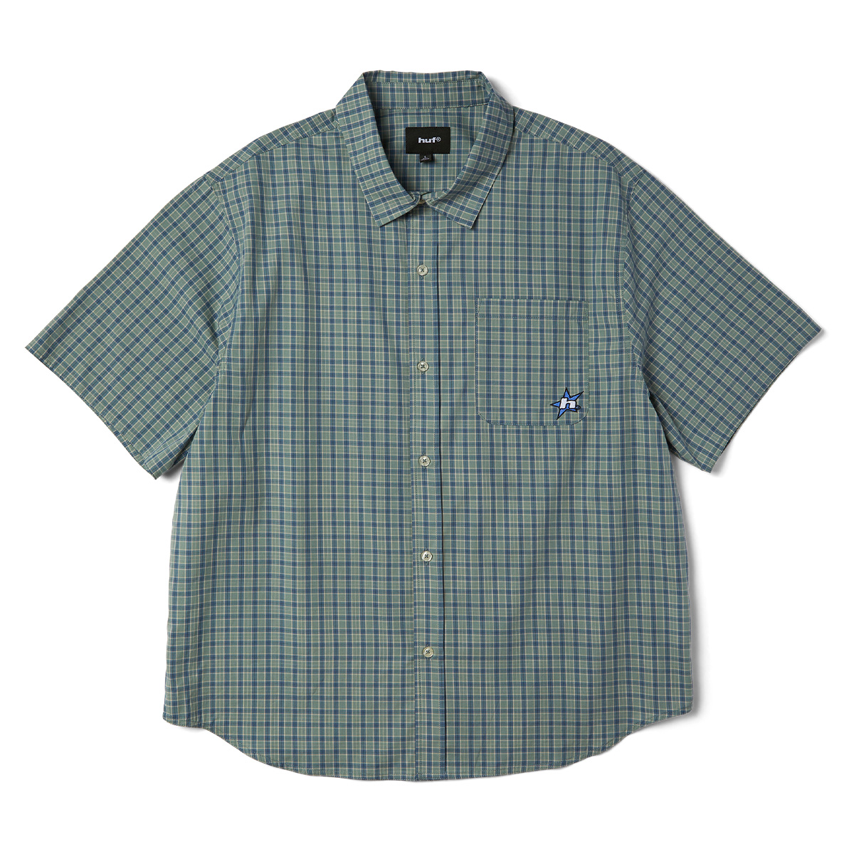 HUF H Star Plaid Shirt Marine