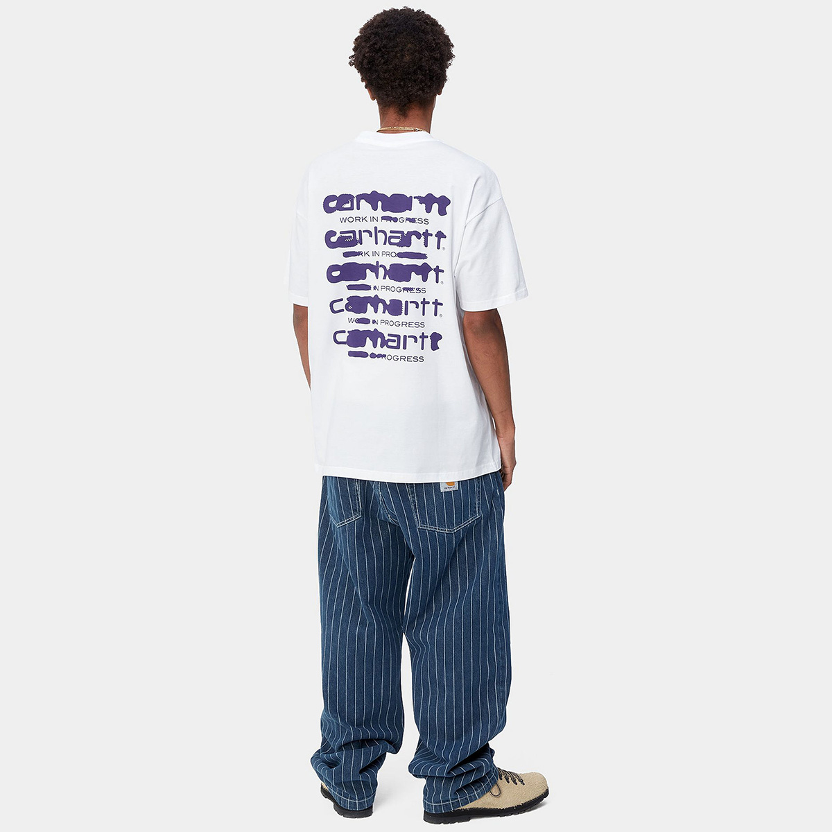 Carhartt WIP Ink Bleed T-Shirt White/Tyrian Carhartt WIP Ink Bleed T-Shirt White/Tyrian