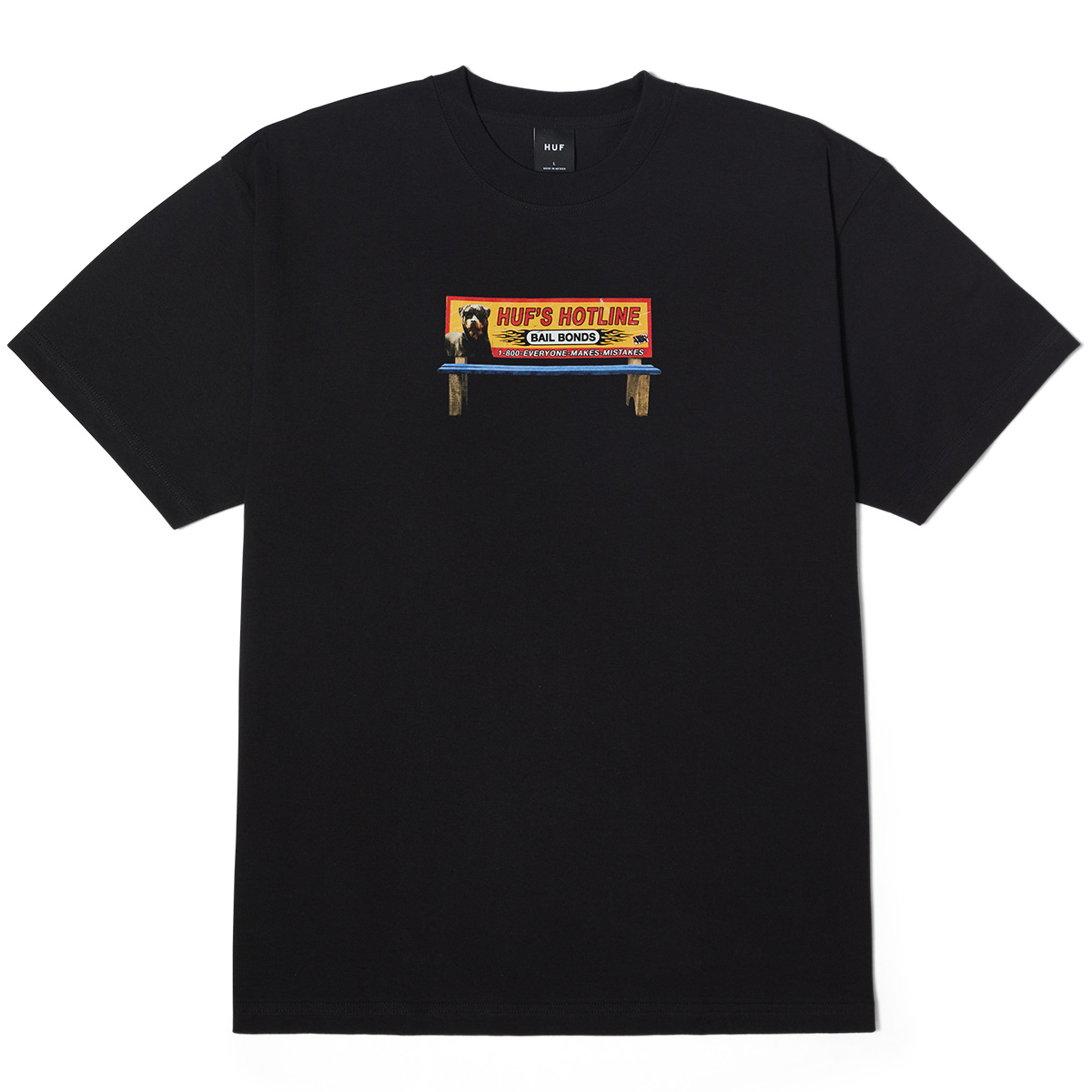 HUF Bail Bonds T-Shirt Black HUF Bail Bonds T-Shirt Black