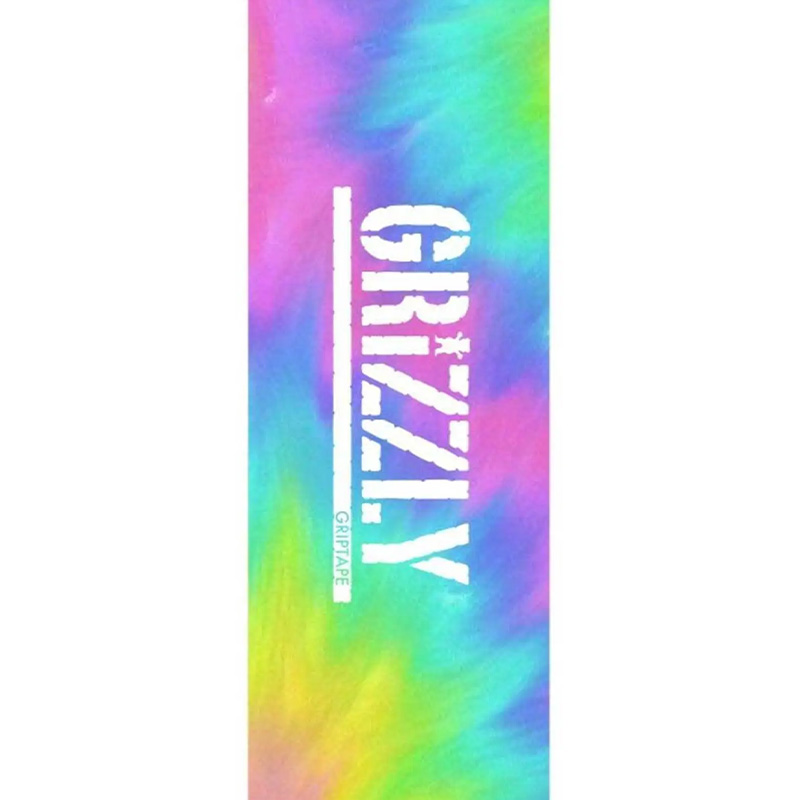 Grizzly Dye Tryin Griptape Sheet Yellow/Blue/Pink