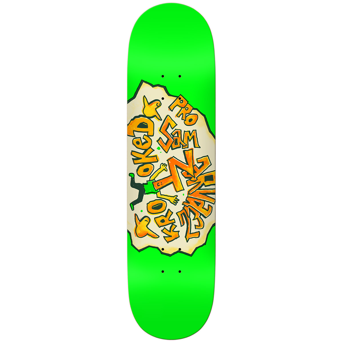 Krooked Sam Green Sam Skateboard Deck Green 8.5