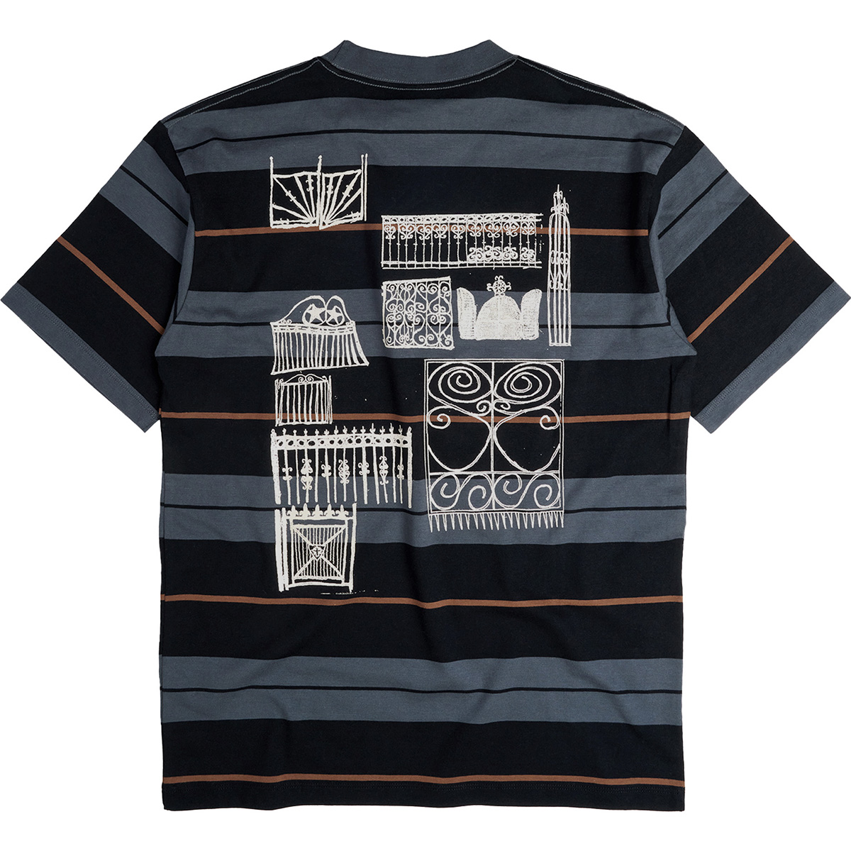 Token Fences T-Shirt Grey Striped